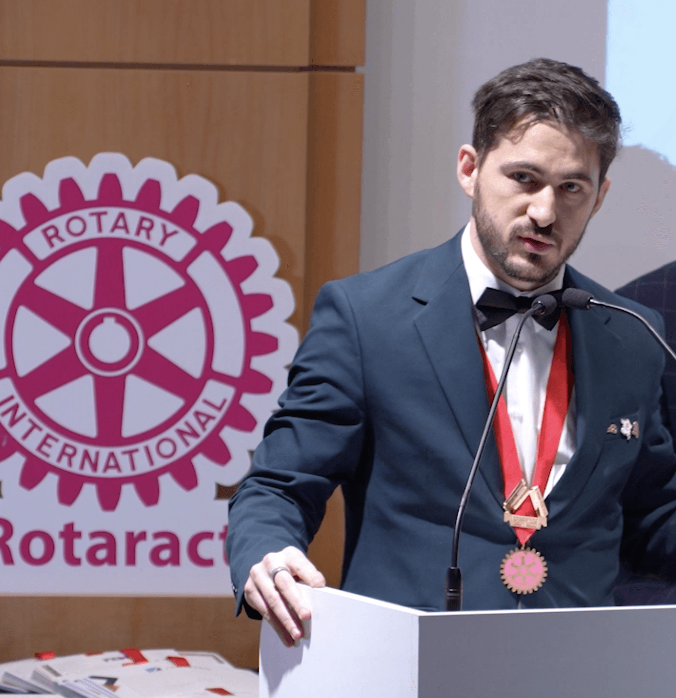 Photo discours Président Rotaract ITIC Paris