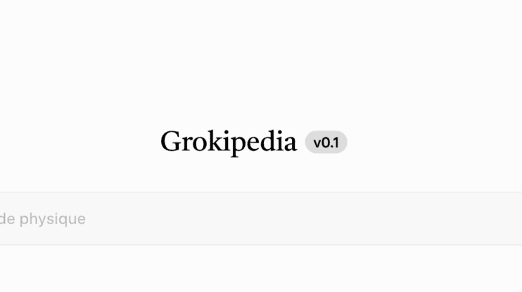 Grokipedia barre de recherche